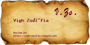 Vigh Zsófia névjegykártya